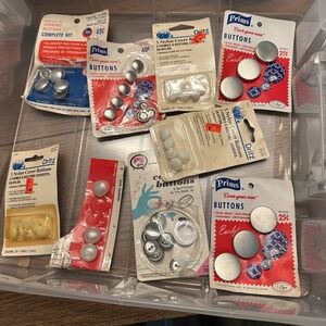 Vintage Dritz Prims Boye Cover Your Own Button Kits Lot Sewing Notions